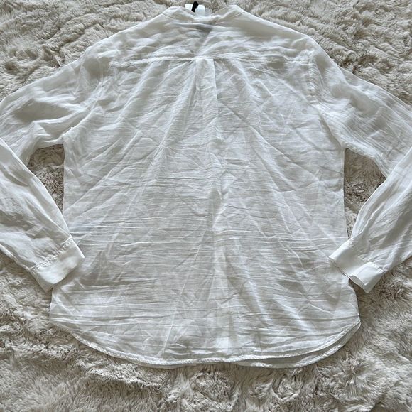Forte Forte Button Down Blouse White Size 8 - Picture 11 of 12